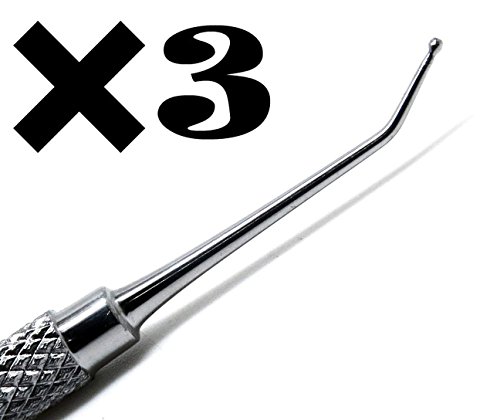 3× Dental Malzeme Yerleştirme Aplikatörü 0.9 mm Tek Uçlu 11cm Paslanmaz Çelik Aletler
