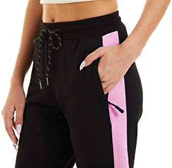 TACVASEN kadın Koşu Pantolon Rahat Pamuk Egzersiz Sweatpants Jogger Spor Yoga Pantolon ile Cepler