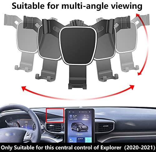 LUNQIN Araç telefonu tutucu ıçin 2020-2021 Ford Explorer Oto Aksesuarları Navigasyon Braketi Iç Dekorasyon Cep Cep Telefonu Montaj