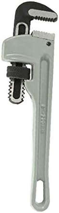 X-DREE 8-inç Alüminyum Kolu Ağır Kanca Çene Düz Boru Anahtarı(Llave de tubo recto de aluminio de 8 pulgadas con mandíbula de