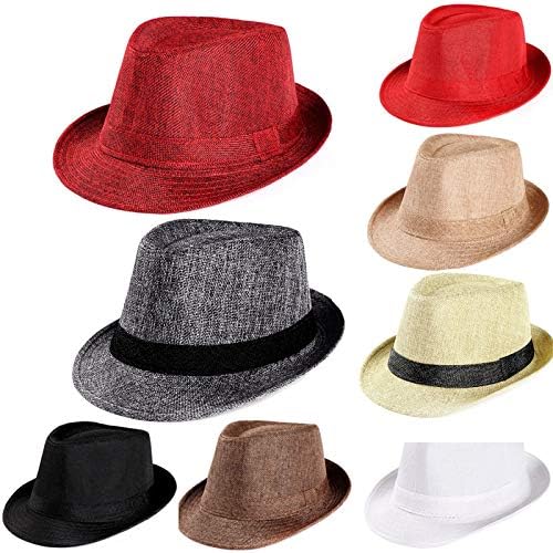 LEİYAN Unisex Packable Hasır Panama Fedora Şapkalar Yaz Güneş Koruma UPF 50 Gatsby Derby Plaj Kap Erkek Kadın