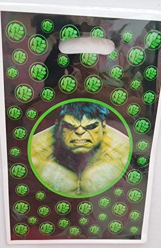 Gallmark Incredible Hulk Parti Çanta Loots Davranır Iyilik Doğum Günü Malzemeleri Yeşil Dekorasyon Infinity Savaş Movie-10 PC