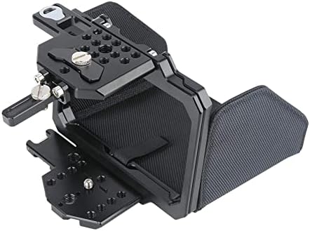NICEYRIG Kafes Kiti için BMPCC 4 K & 6 K, Blackmagic Cep Sineması Kamera Hafif Kurulum ile Üst ve Alt Plaka, güneş Hood-375