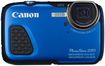 Canon PowerShot D30 Su Geçirmez Dijital Fotoğraf Makinesi, Mavi