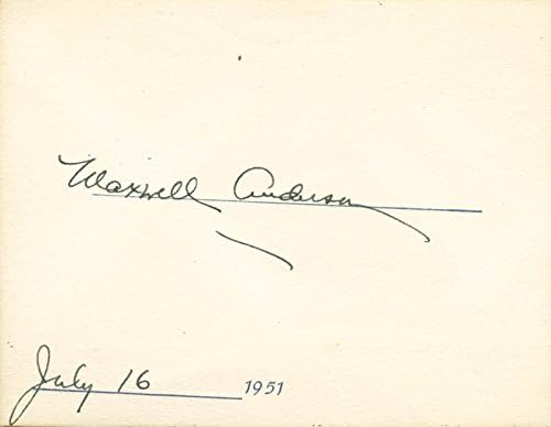 Maxwell Anderson - İmza 07/16/1951