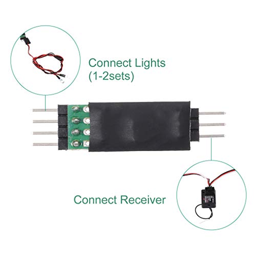 LED Lamba Işık Kontrol Anahtarı Paneli Sistemi Hsp Tamiya Eksenel için 3ch'yi Açın