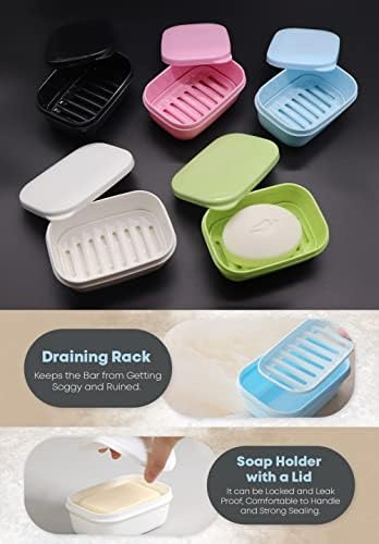 HOME & I Taşınabilir Plastik Bar sabunluk Tutucu bulaşık kabı Çıkarılabilir Süzgeç Sabunluk Ev Açık Yürüyüş Kamp Seyahat Banyo