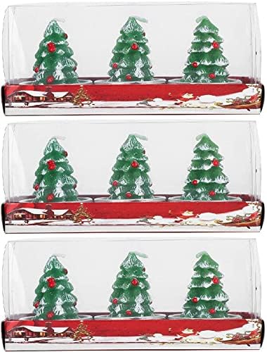 02 5 Noel Ağacı Mini Mumlar, Pratik Olarak Küçük Mumlar, Noel Dekorasyonu, Noel Günü Dekorasyonu için Güzel Güzel Ev Dekorasyonu