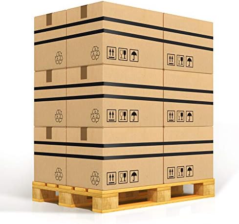 IncrediSeal ¾ Black Strapping Shipping Packing Tape, 110 Metre, Ağır Hizmet Tipi, 2,70 Mil Güçlü, Paletler, Ticari, Paketleme,