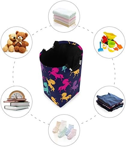 Mr. XZY Çamaşır Sepeti Unicorn Katlanabilir Chlothes Sepetleri Üniversite Yurt Çantası Kirli Giysiler Çamaşır Bin Yatak Odası