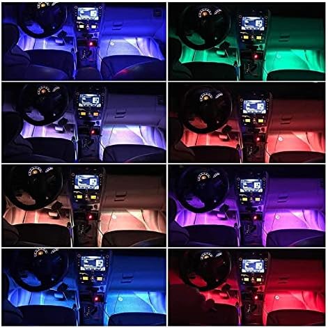 ZHU-CL iç araba ışıkları, araba iç LED şerit ışık, dekoratif atmosfer ışığı, led ışık (Renk: 1 Takım, Yayan renk: 18 LEDs sigara)