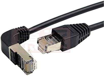 Konnektörler Dirsek Yukarı & Aşağı Açılı 90 Derece 8P8C FTP STP UTP Cat 5e LAN Ethernet Ağ Yama Kablosu Kablosu 0.5 m/1 m/2 m/3