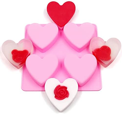 Silikon Mini Kalp 4-Cavity Kalıpları Pişirme için, Düğün Fondan Kalıpları Dudaklar Kalıp Kalp İnci Nokta Gül Çiçek Kek Kalıpları