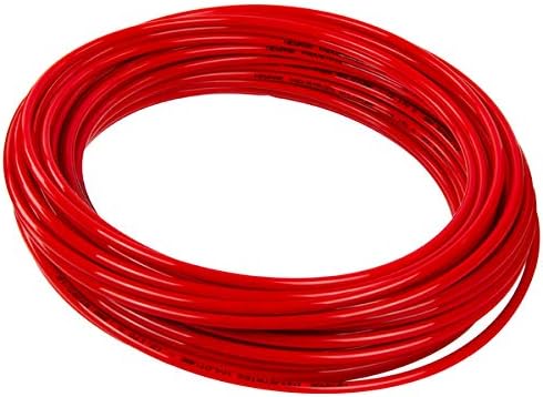 Sert Bükülebilir Sever-Kimyasal Uygulamalar için Sıcaklık Kırmızı Opak Plastik Boru-İç Çap 7/8 - Dış Çap 1 - 25 ft