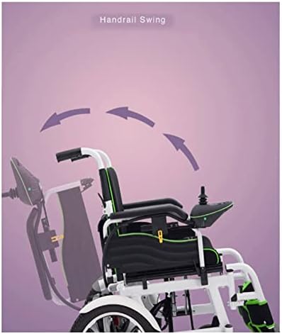 HJLSANXINLINY Elektrikli Tekerlekli Sandalye Yaşlı Adam Engelli ışık katlanır Tekerlekli sandalye Alüminyum Alaşım