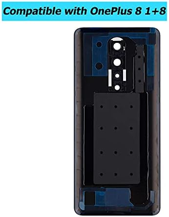 Vvsıaleek Akku Deckel Arka Kapak Kompatibel OnePlus 8 için 1 + 8 İN2013 İN2017 İN2010 Oniks Siyah Akkudeckel Kamera Lens ve Su
