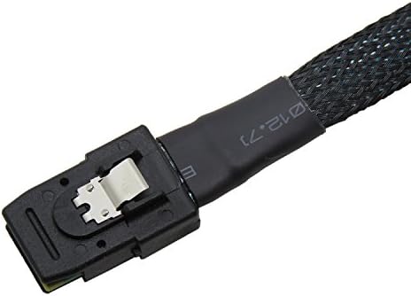 CableDeconn 18 ' Mini SAS 36 P SFF-8087 İçin 4 SATA 7Pin 90 Derece Hedef Sabit Disk Veri Kablosu 0.5 M (H0304)