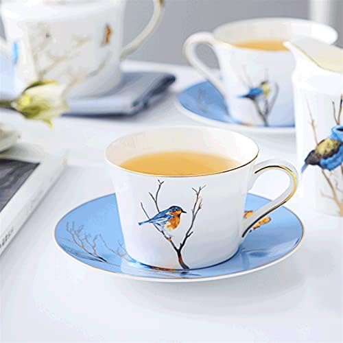 YUANFLQ Kahve Çay Bardağı ve altlık Seti Porselen Modern Espresso bardakları Lüks Kahvaltı Ananas çay Bardağı Çok Uygun Su Suyu