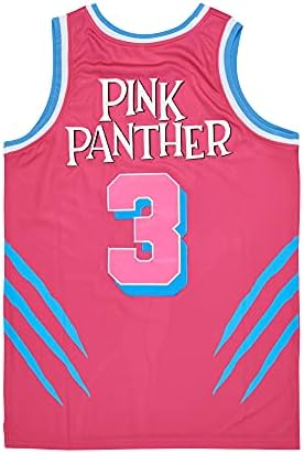 Erkek Panter 3 Basketbol Forması Dikişli Pembe Beyaz Siyah Pinkblue