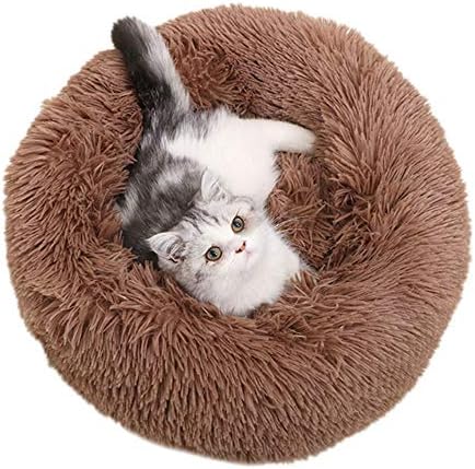 ZZK Pet kedi Kumu Kulübesi Köpek Peluş Kalın Dolgu Orta ve Büyük Dairesel ped mat kedi ve köpek yatağı kedi yatağı Peluş