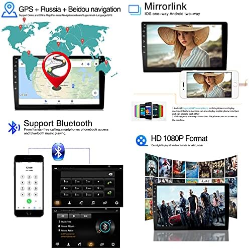 HGKHJ 9 İnç Araba Ayna Bağlantı Multimedya Oynatıcı, 4G WiFi Android 10 Araba GPS Navigasyon Sistemi için Benz ML 320 / ML 350