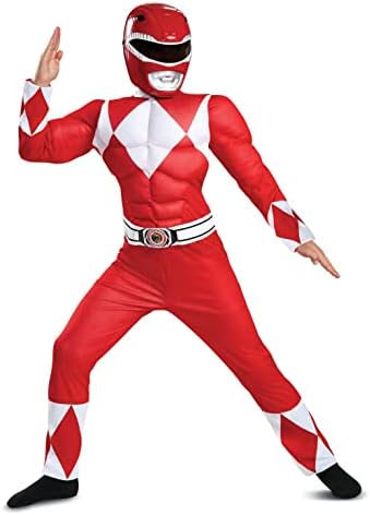 Disguise Red Ranger Klasik Kas Çocuk Kostümü, Kırmızı, Beden / (4-6)