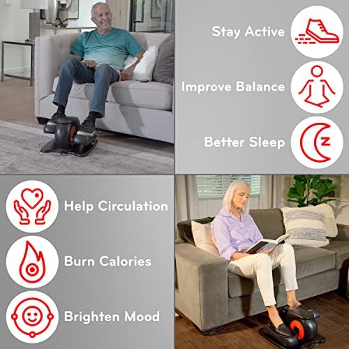 ORBİTREK MX-Masanın Altına Oturmuş Motorlu Eliptik Makine / Kompakt Ayak Pedalı Fitness Eğitmeni | Yaşlılar için Kompakt Eliptik