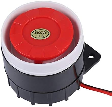 DAUERHAFT Mini Kırmızı Kablolu Korna Siren, 120DB DC 12 V Ses Alarm Sistemi ikaz kornası, ses Alarm Sistemi Loud Ses İstemi,