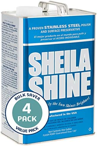 Sheila Shine Paslanmaz Çelik Temizleyici ve Cila, 1 Gal Kutu, Karton başına 4