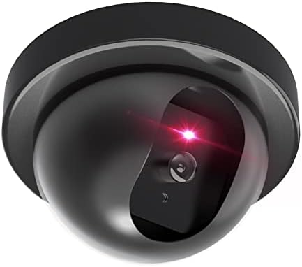 WALİ Kukla Sahte Güvenlik CCTV Dome Kamera ile yanıp sönen Kırmızı led ışık İle Güvenlik Uyarısı Sticker çıkartmaları (SD-1),