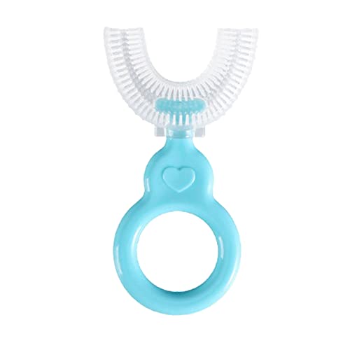 Lroveb Çocuk U Şekli Diş Fırçası Silikon Fırça Kafası ile 360° Kapsamlı Temizlik Beyazlatma Diş Fırçası Premium Yumuşak Manuel