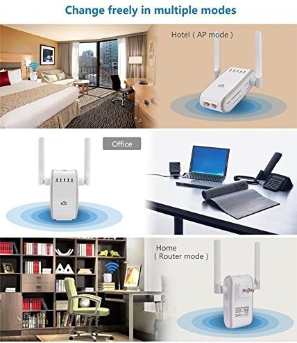 Bluwee 300 Mbps Kablosuz - N Ev Yönlendirici Wi-Fi Range Extender WiFi Erişim Noktası / Tekrarlayıcı Sinyal Booster ile 2 Ethernet