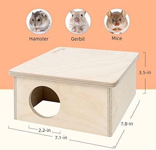 Niteangel Huş Odası-Labirent Hamster Hideout-Küçük Evcil Woodland Evi Habitatları Dekor için Hamster Fareler Gerbils Fare