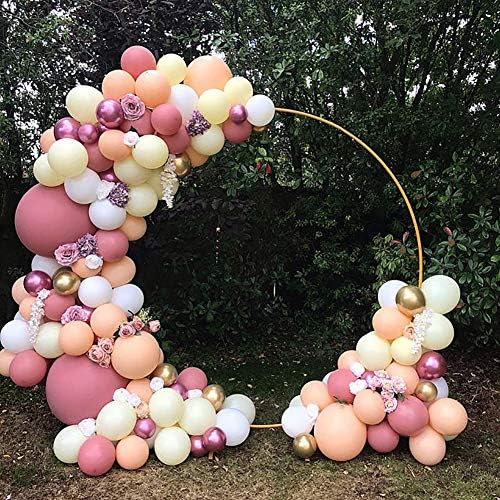 COMEHAPPY 7.2 FT Yuvarlak Düğün Kemer, altın Daire Kemer Standları ile Metal Çember için Çiçek Balon Çelenk Doğum Günü Düğün