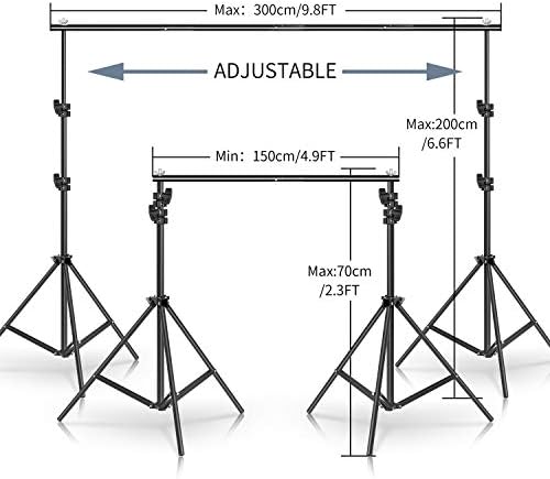SH Zemin Standı, 6. 5x10 ft Ayarlanabilir Ağır Fotoğraf Arka Plan Destek Sistemi Kiti ile Bahar Kelepçe, kum Torbası, taşıma