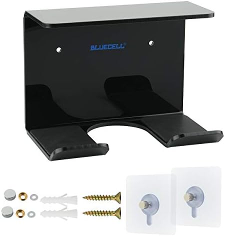 Bluecell Saç Kurutma Makinesi Tutucu Duvara Monte, Akrilik Kendinden Yapışkanlı Sondaj Fön makinesi Tutucu Raf Organizatör Çoğu