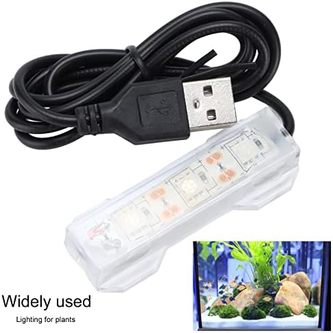 Akvaryum ışık LED balık tankı ışık su bitkileri Peyzaj için LED ışık 2. 4x0. 9in seçim İçin 4 Renk (USB şarj) (Sarı)