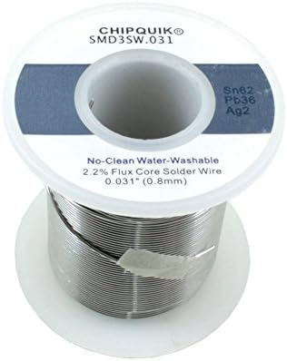Çip Quık SMD3SW.031 8 OZ Lehim Teli 62/36/2 Kalay / Kurşun / Gümüş no-temiz .031 1 / 2lb