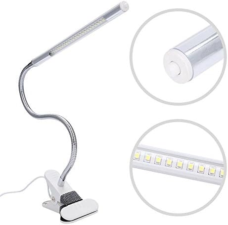 FİLFEEL LED Masa Klip Lamba, USB Arayüzü ve Esnek Metal Hortum için Tırnak Masa Manikür Makyaj Yatak Okuma