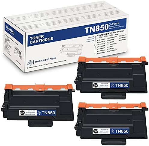 Yüksek Verim 3 Paket Siyah TN850 TN-850 Uyumlu Toner Kartuşu Değiştirme için Brother MFC-L6700DW DCP-L5650DN MFC-L6750DW MFC-L5700DW
