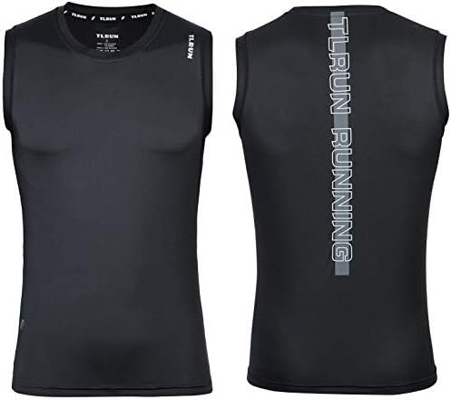 TLRUN erkek Koşu Kolsuz Gömlek Hafif Maraton Tankı Üstleri Kuru Fit Kas Vücut Geliştirme T-Shirt