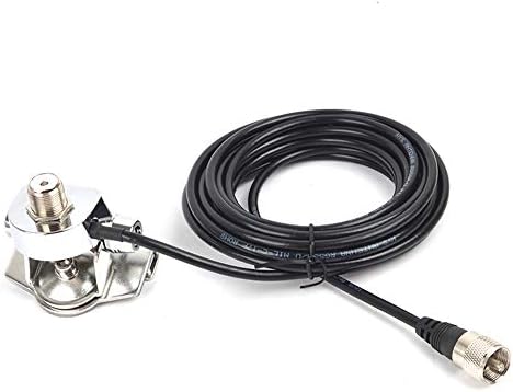 TWAYRDIO Paslanmaz Çelik Araba Klip ile SO239 için PL-259 Bağlayıcı 5 M RG-58 Koaksiyel Kablo, araba Anten Montaj Bagaj Kapağı