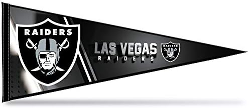 Rico Industries NFL Las Vegas Raiders Yumuşak Keçe Flama, 12 x 30 inç