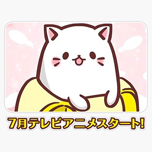 Bananya Muz Kedi Kawaii Anime Manga Kitty Su Geçirmez Vinil Pencere Tampon Sticker Çıkartma 5