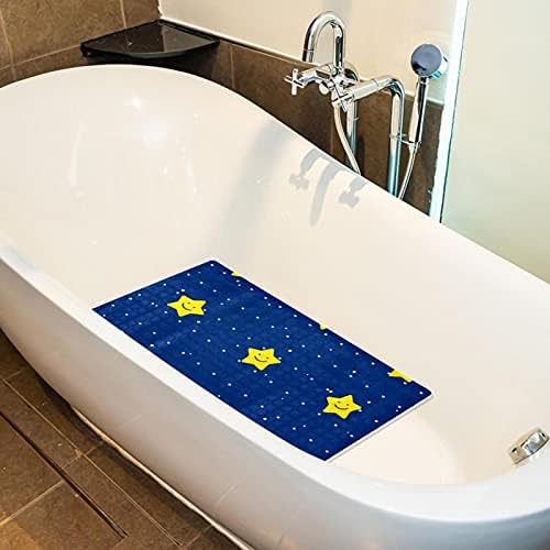 Sevimli Yıldız Desen-01 Banyo Duş Mat Küvet Çocuk Mat (14.7x26. 9 in) Vantuz ve Drenaj Delikleri ile Banyo Duşlar için, Küvet