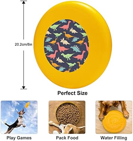 Renkli dinozor yuvarlak köpek frizbi uçan disk oyuncaklar eğitim spor gıda kase için