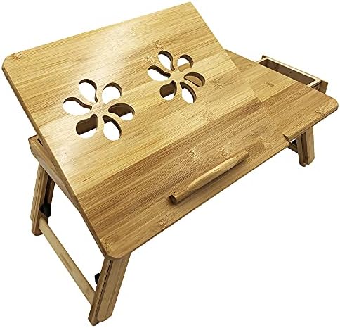 Tur Masası / Laptop Standı / Kompakt / Bambu / Kahverengi