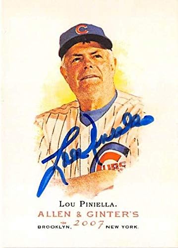 Lou Piniella imzalı Beyzbol Kartı (Chicago Cubs) 2007 Topps Allen & Ginters 213 - Beyzbol Plakalı İmzalı Kartlar