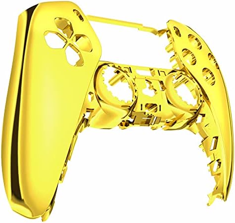 PS5 Denetleyicisi için Aşırı Krom Altın Parlak Ön Gövde Kabuğu, PS5 için DIY Aksesuarları Yedek Kabuk, Playstation 5 Denetleyicisi