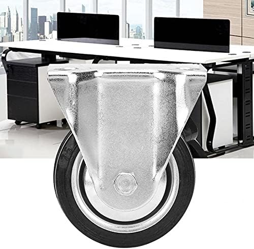 4 adet 3 İnç tekerlekli sandalye Sabit Metal Üst Plaka Caster Kauçuk Tekerlek Mobilya Arabası tekerlekleri bavullar DUO ER